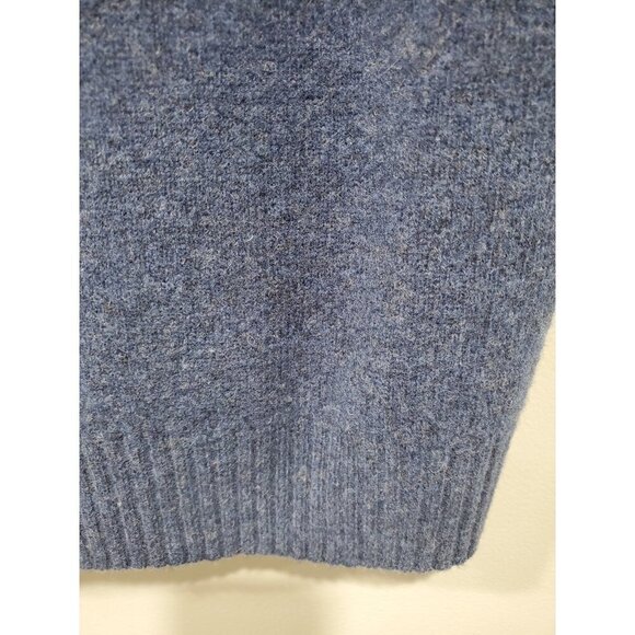 J Crew Vest Sweater Mens Large Blue Check Lambswool V Neck Classic Knit Pullover - Picture 10 of 11